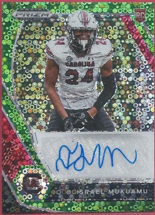 Israel Mukuamu [Neon Green Circles Prizm] #DPA-ISM
