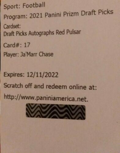 Ja'Marr Chase [Red Pulsar Prizm] #DPA-JMC