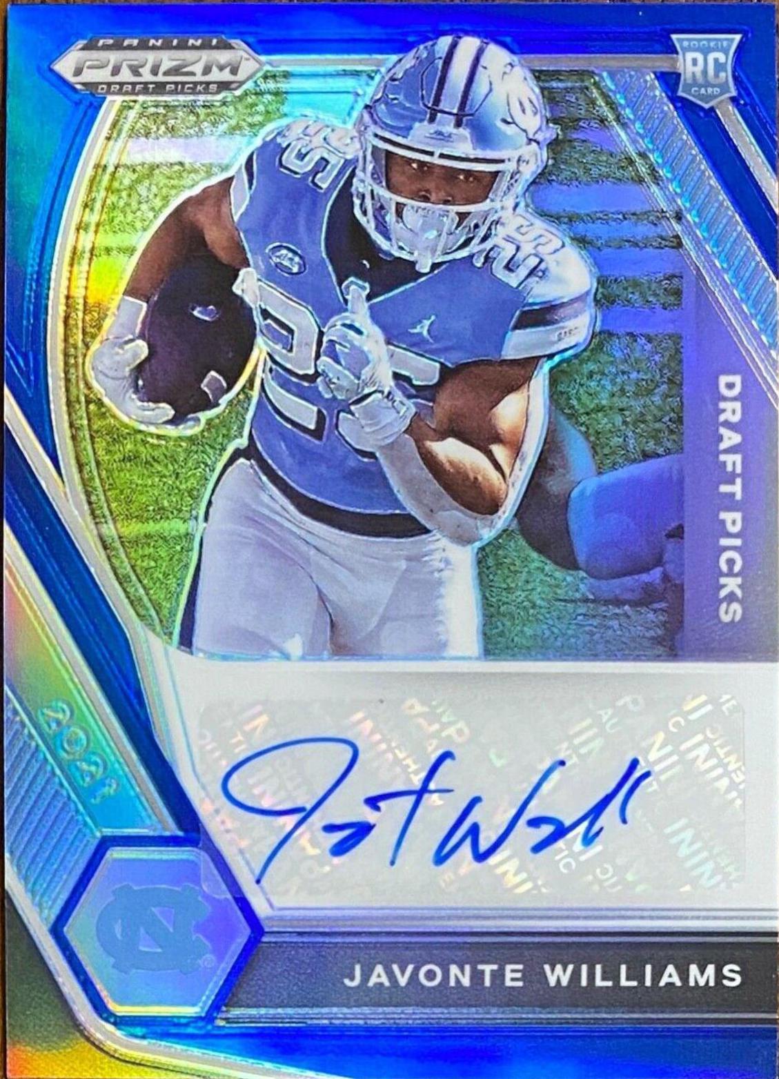 Javonte Williams [Blue Prizm] #DPA-JWI