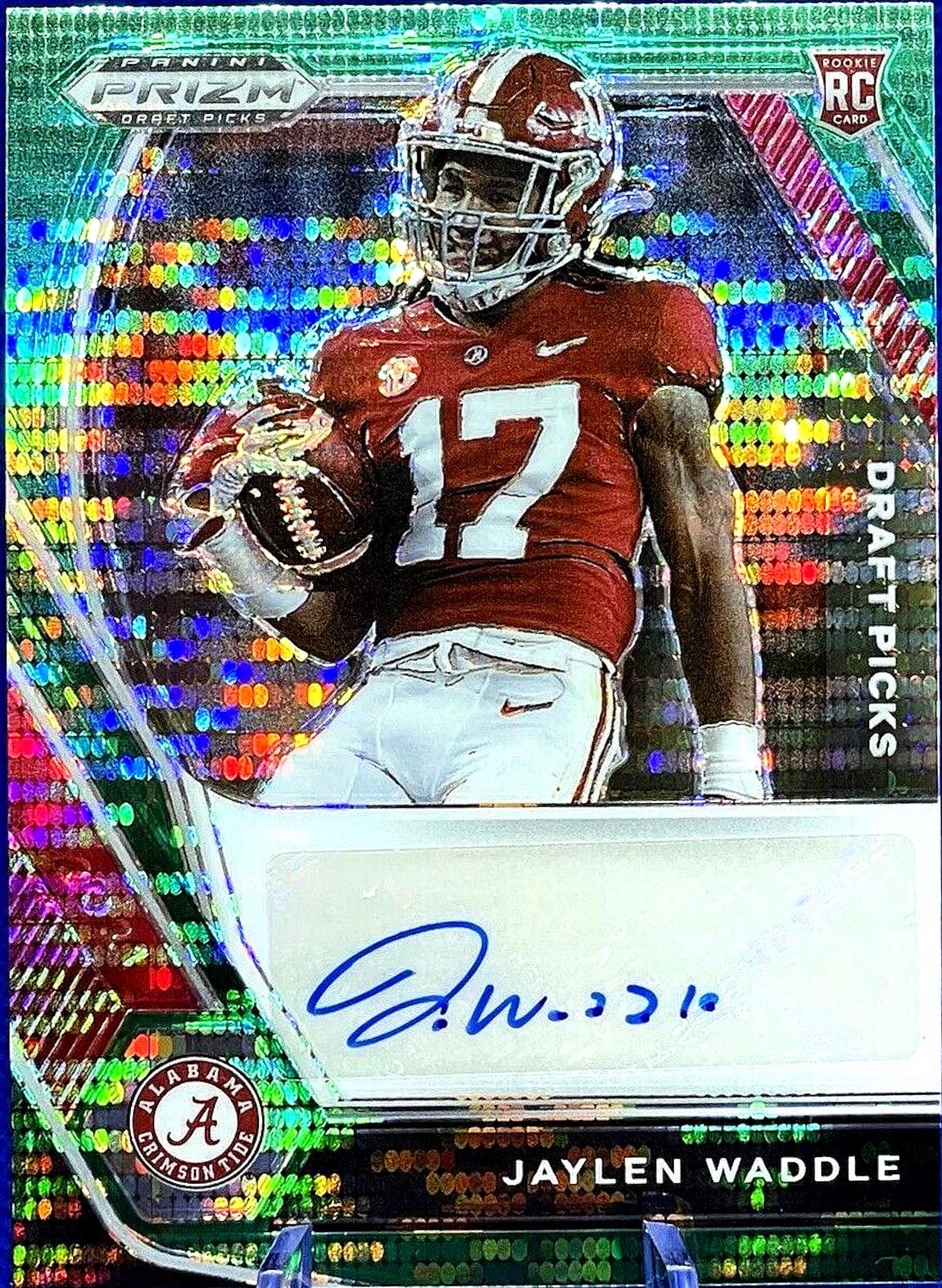 Jaylen Waddle [Green Pulsar Prizm] #DPA-JWA
