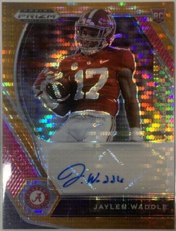 Jaylen Waddle [Orange Pulsar Prizm] #DPA-JWA