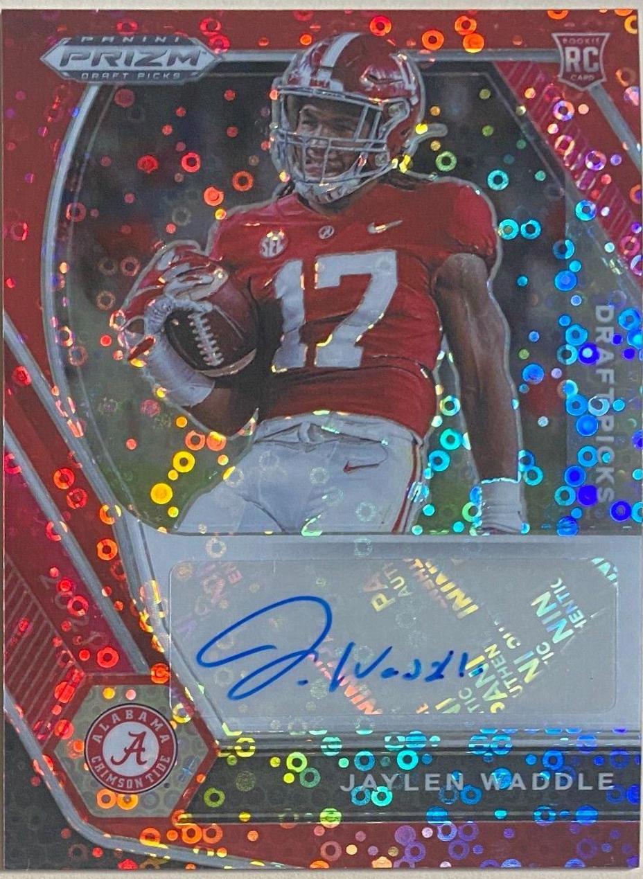 Jaylen Waddle [Red Circles Prizm] #DPA-JWA