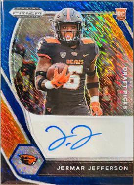 Jermar Jefferson [Blue Shimmer Prizm] #DPA-JJE