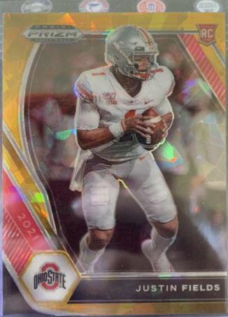 Justin Fields [Gold Ice Prizm] #DPA-JFI