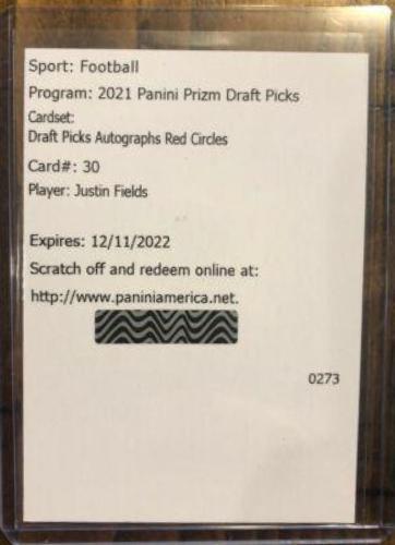 Justin Fields [Red Circles Prizm] #DPA-JFI