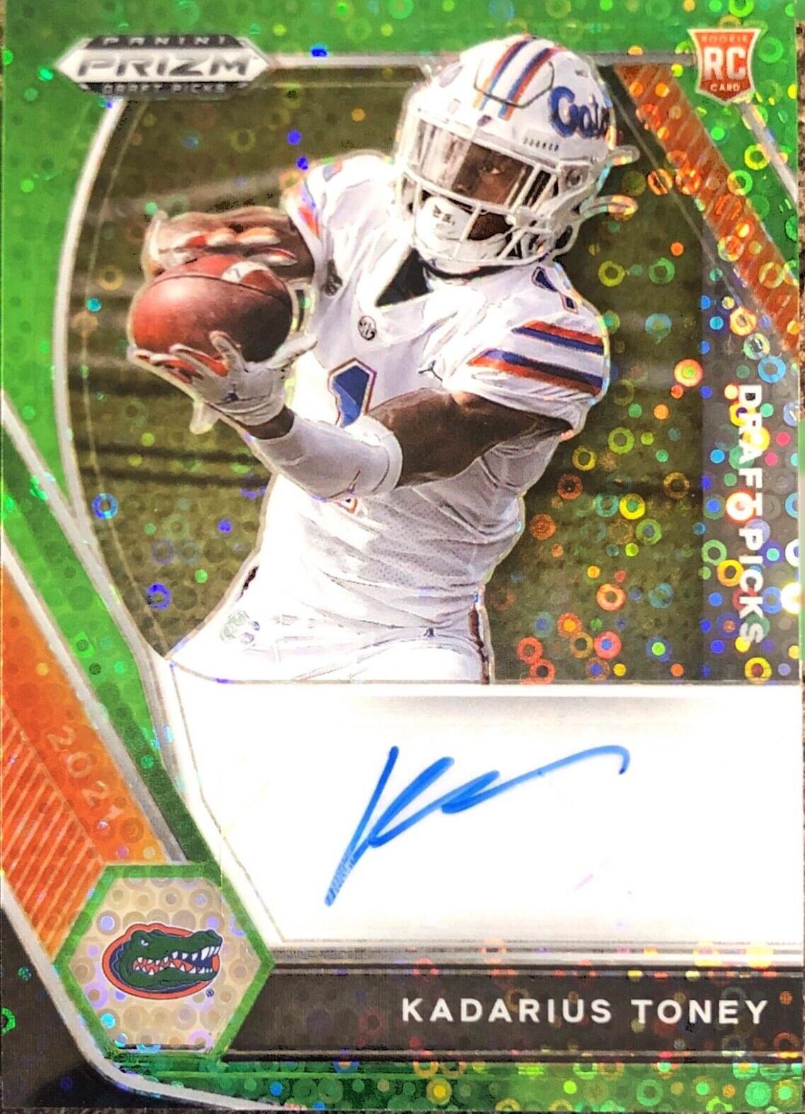 Kadarius Toney [Neon Green Circles Prizm] #DPA-KAD