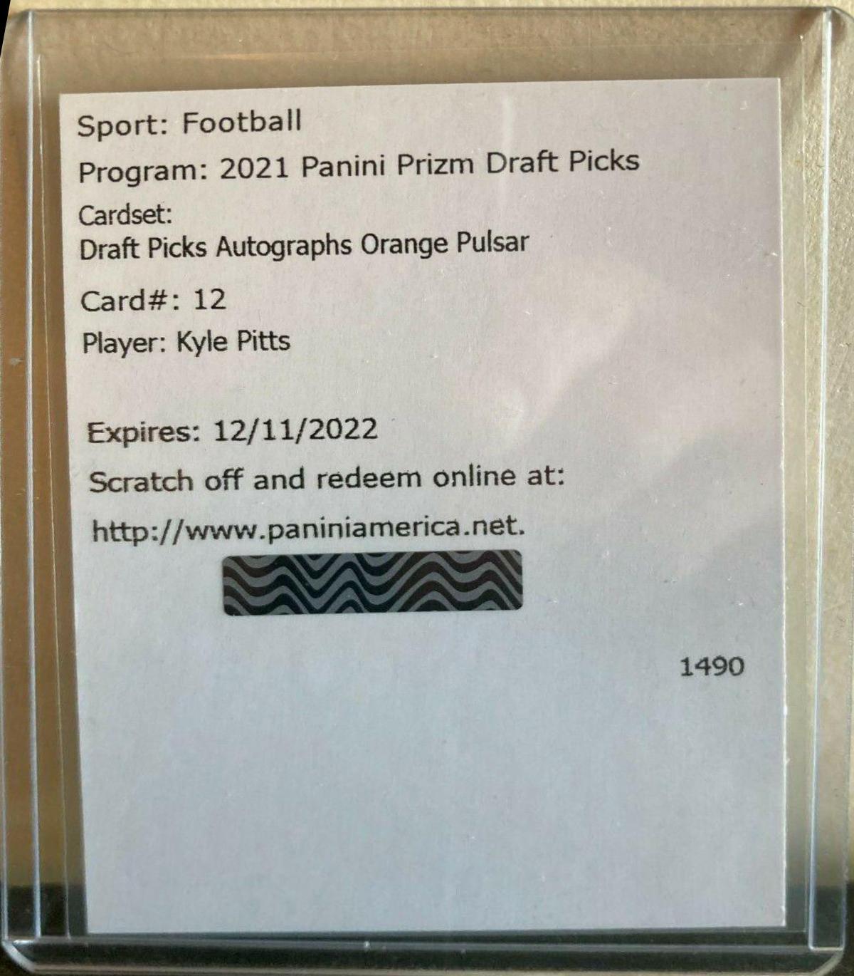 Kyle Pitts [Orange Pulsar Prizm] #DPA-KPI