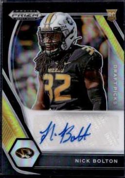 Nick Bolton [Black Gold Prizm] #DPA-NBO