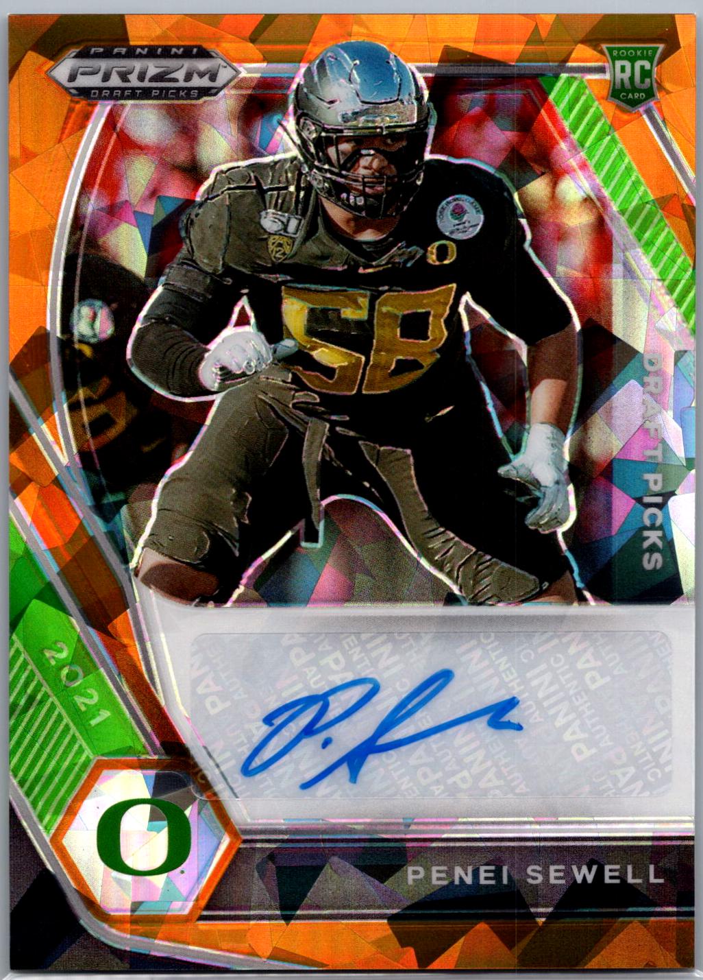 Penei Sewell [Orange Ice Prizm] #DPA-PSE