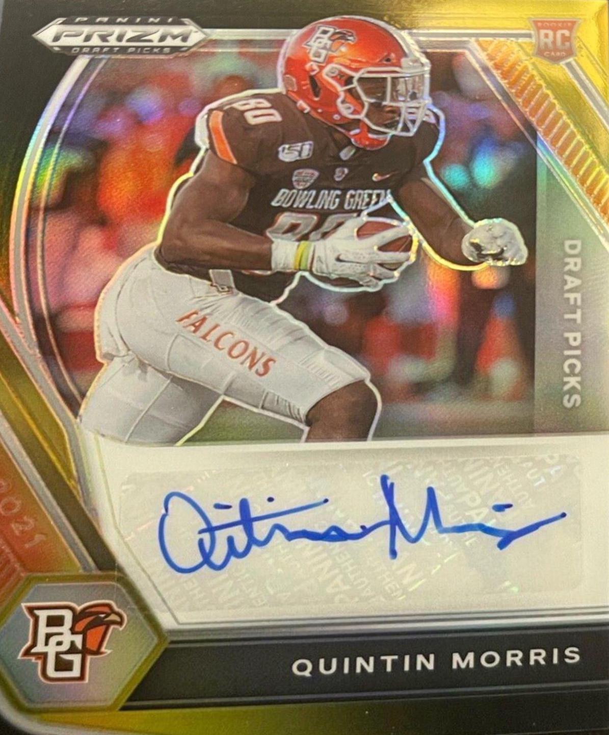 Quintin Morris [Black Gold Prizm] #DPA-QMO