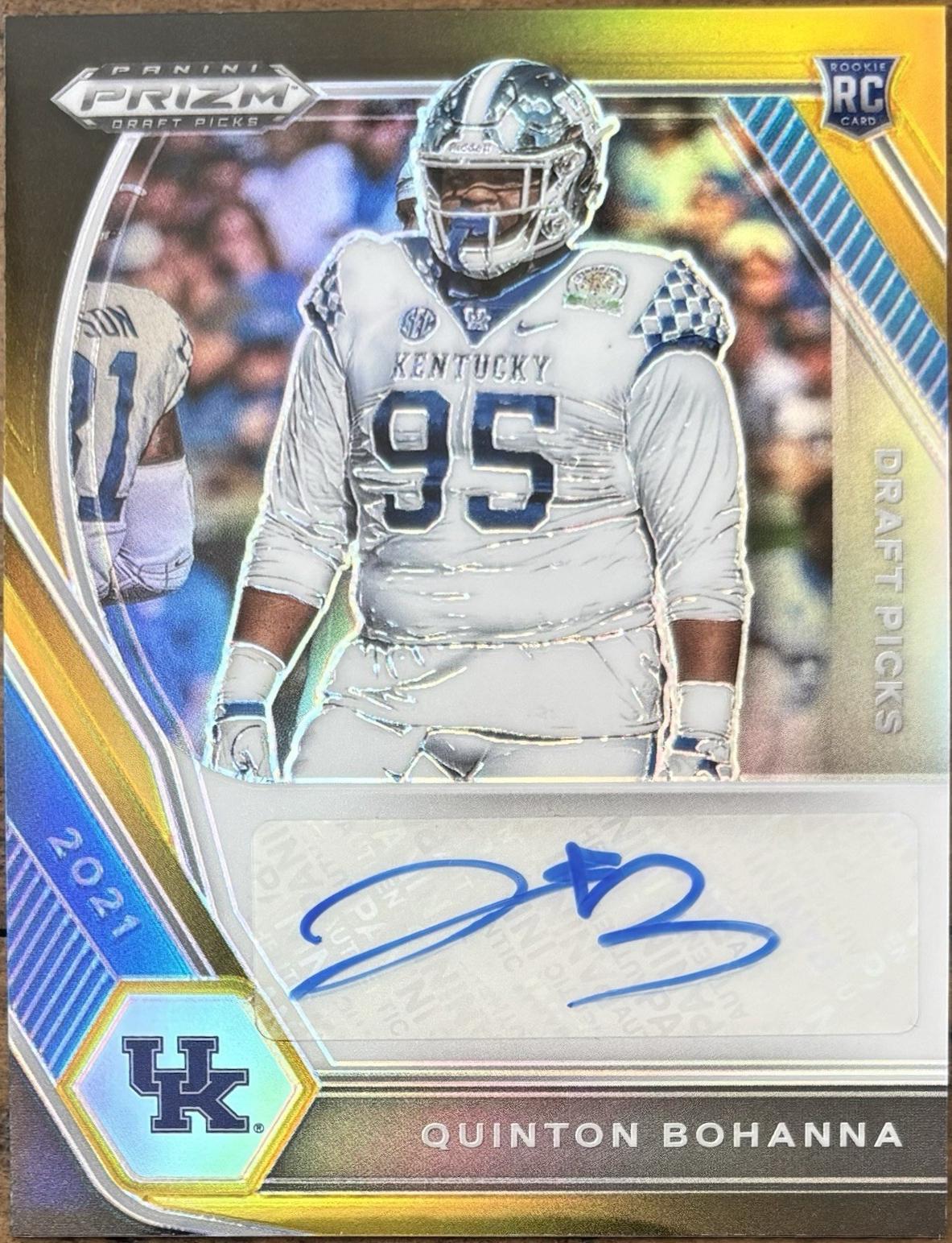 Quinton Bohanna [Black Gold Prizm] #DPA-QBO