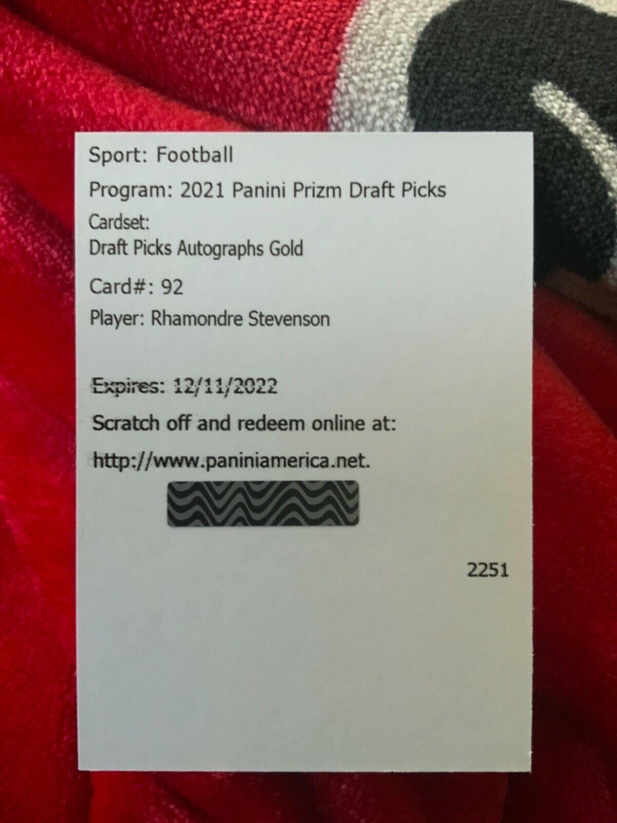 Rhamondre Stevenson [Gold Prizm] #DPA-RST
