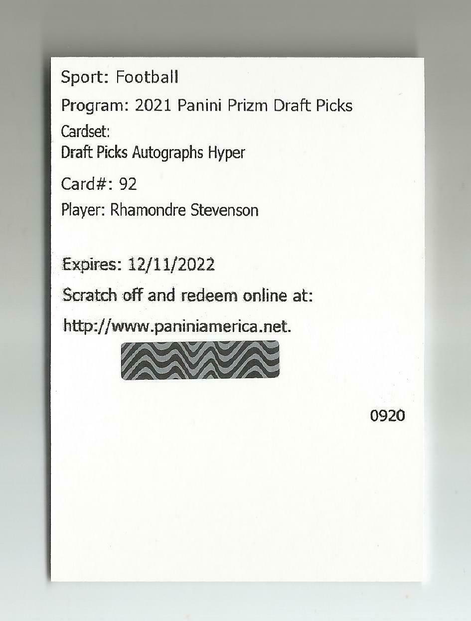 Rhamondre Stevenson [Hyper Prizm] #DPA-RST