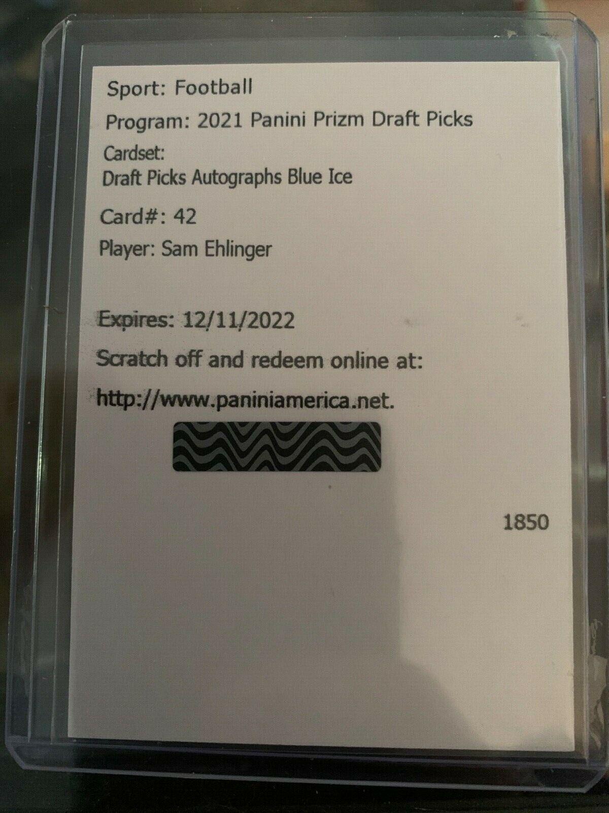 Sam Ehlinger [Blue Ice Prizm] #DPA-SAM