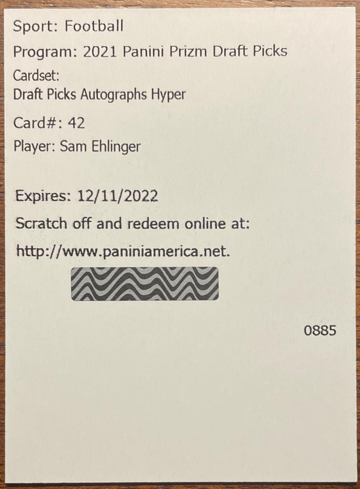 Sam Ehlinger [Hyper Prizm] #DPA-SAM
