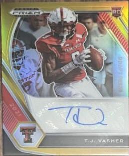 T. J. Vasher [Gold Prizm] #DPA-TJV