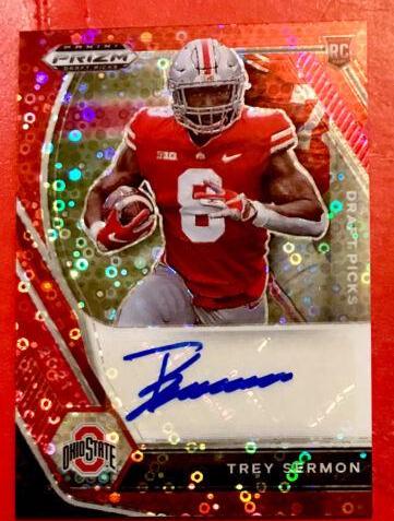 Trey Sermon [Autograph Red Circles Prizm] #DPA-TSE