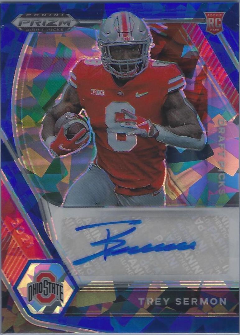 Trey Sermon [Blue Ice Prizm] #DPA-TSE