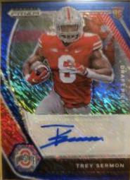 Trey Sermon [Blue Shimmer Prizm] #DPA-TSE