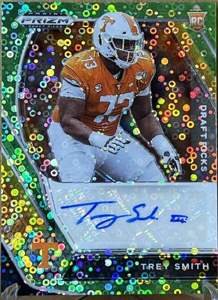 Trey Smith [Neon Green Circles Prizm] #DPA-TSM