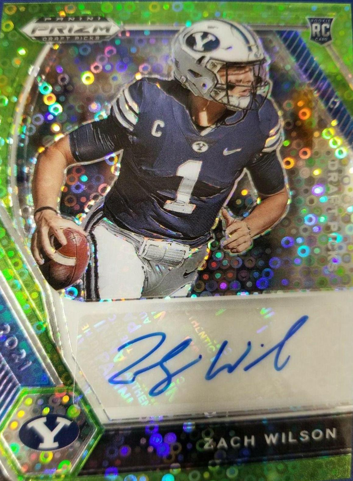 Zach Wilson [Neon Green Circles Prizm] #DPA-ZWL