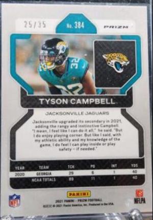 Tyson Campbell [Purple Prizm] #384