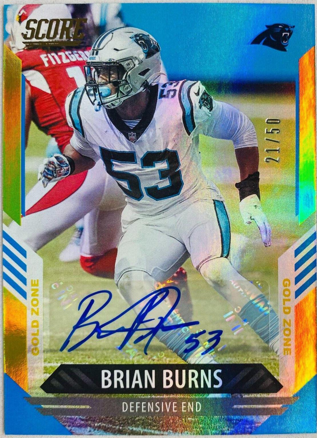Brian Burns [Signature Gold Zone] #204