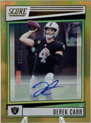 Derek Carr [Signature Gold Zone] #224