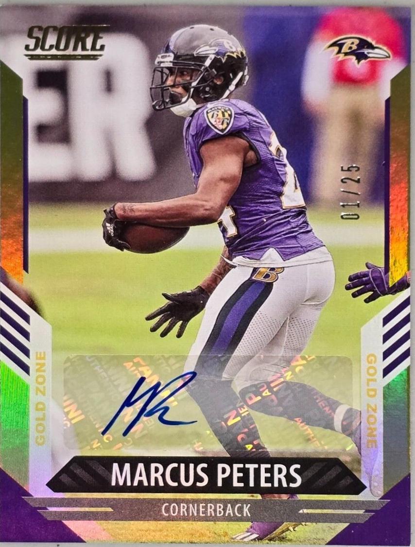 Marcus Peters [Signature Gold Zone] #91
