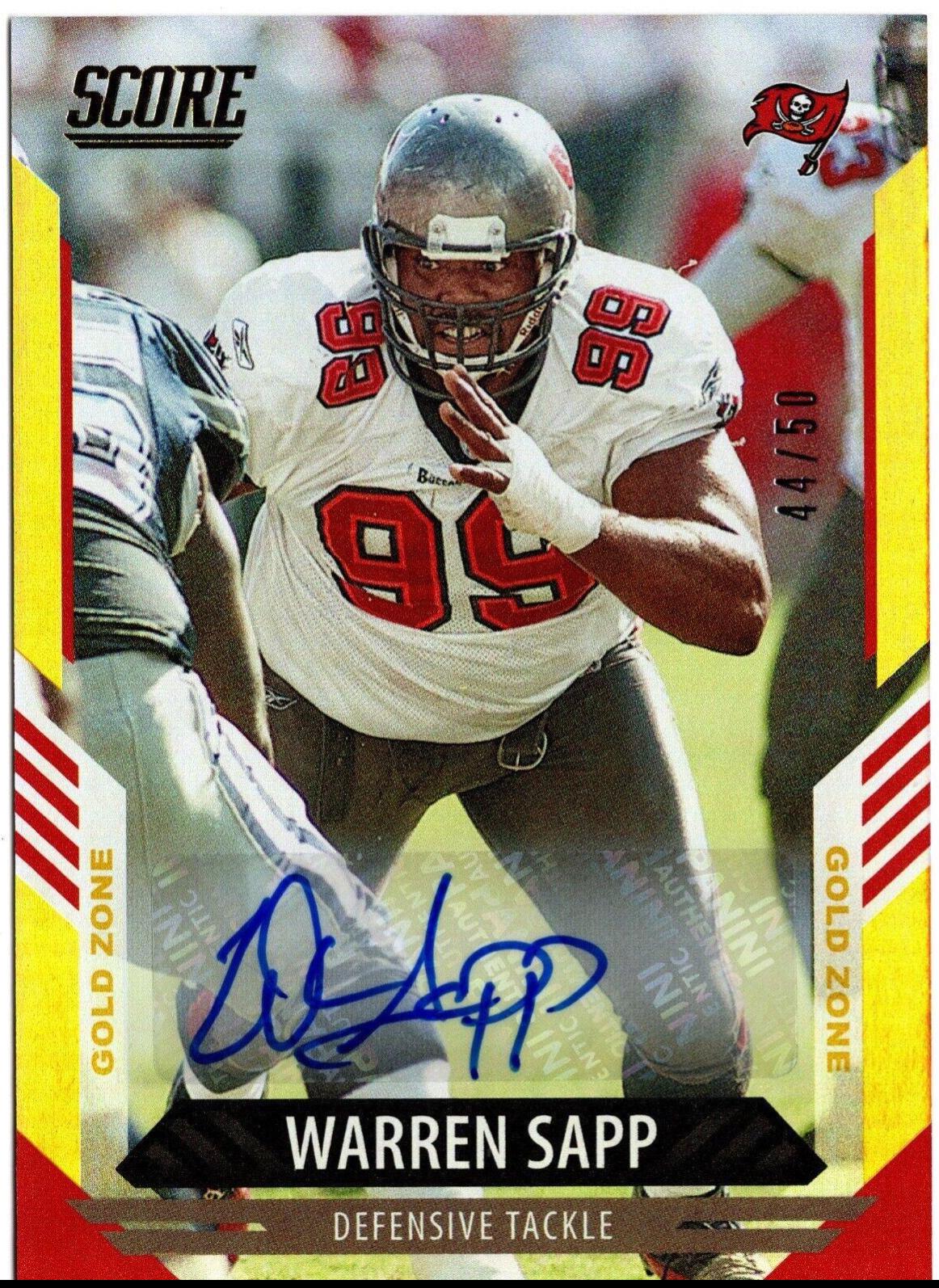 Warren Sapp [Signature Gold Zone] #19