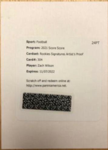 Zach Wilson [Artist's Proof] #304