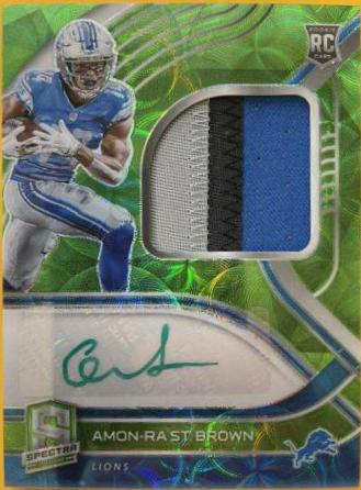 Amon Ra St. Brown [Patch Autograph Neon Green] #231