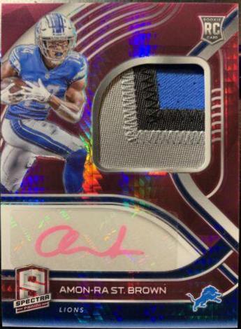 Amon Ra St. Brown [Patch Autograph Neon Pink] #231