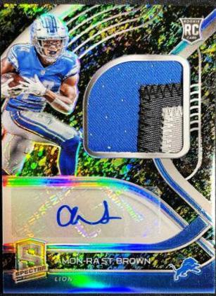 Amon Ra St. Brown [Patch Autograph Neon Splatter] #231