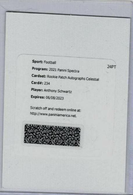 Anthony Schwartz [Patch Autograph Celestial] #234