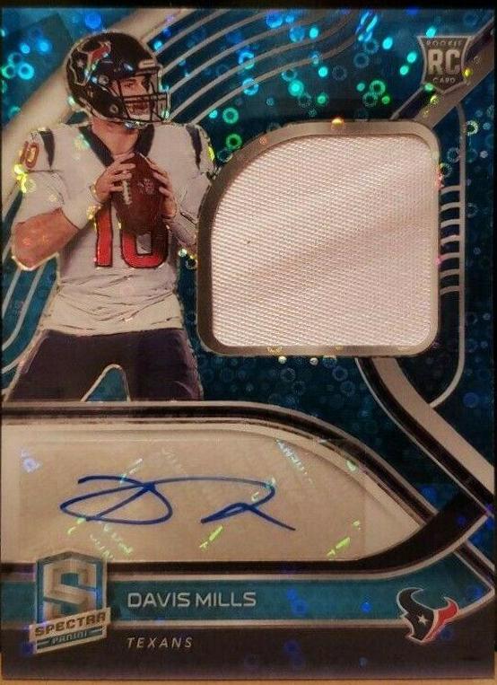 Davis Mills [Patch Autograph Neon Blue] #223