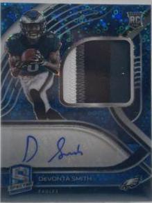 DeVonta Smith [Patch Autograph Neon Blue] #210