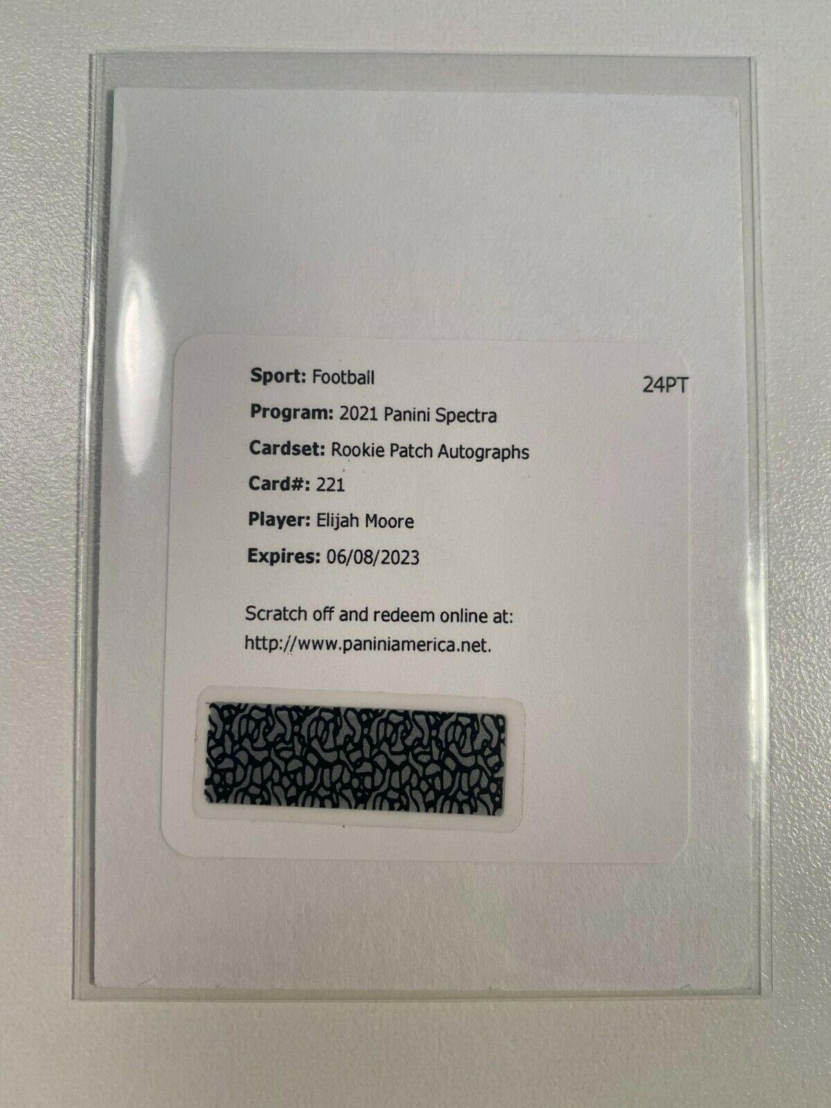 Elijah Moore [Patch Autograph] #221