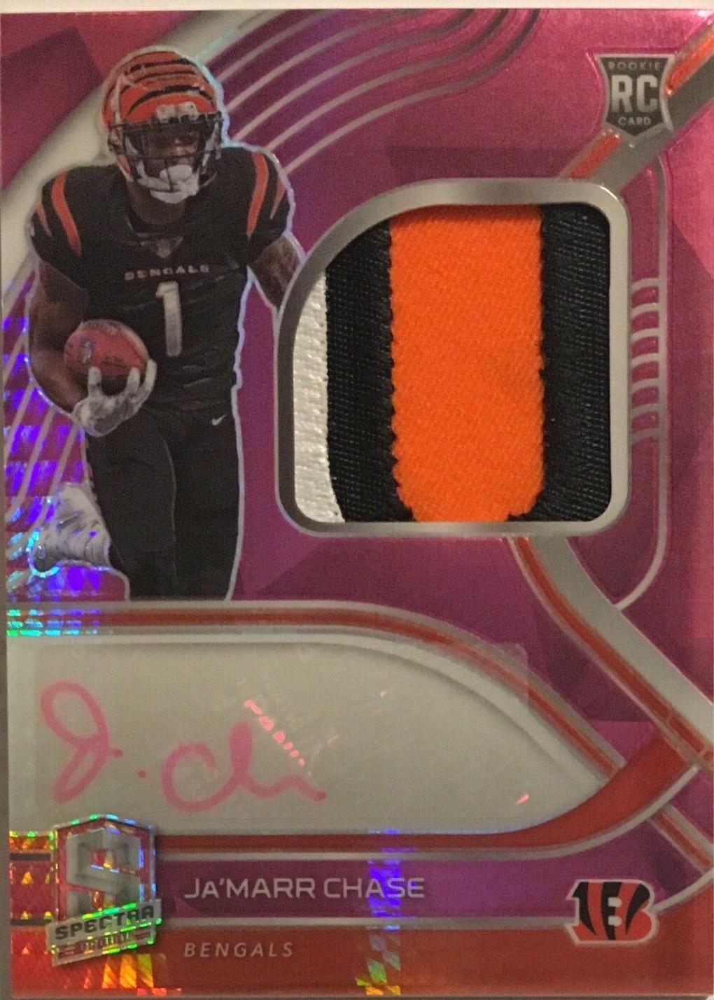 Ja'Marr Chase [Patch Autograph Neon Pink] #211