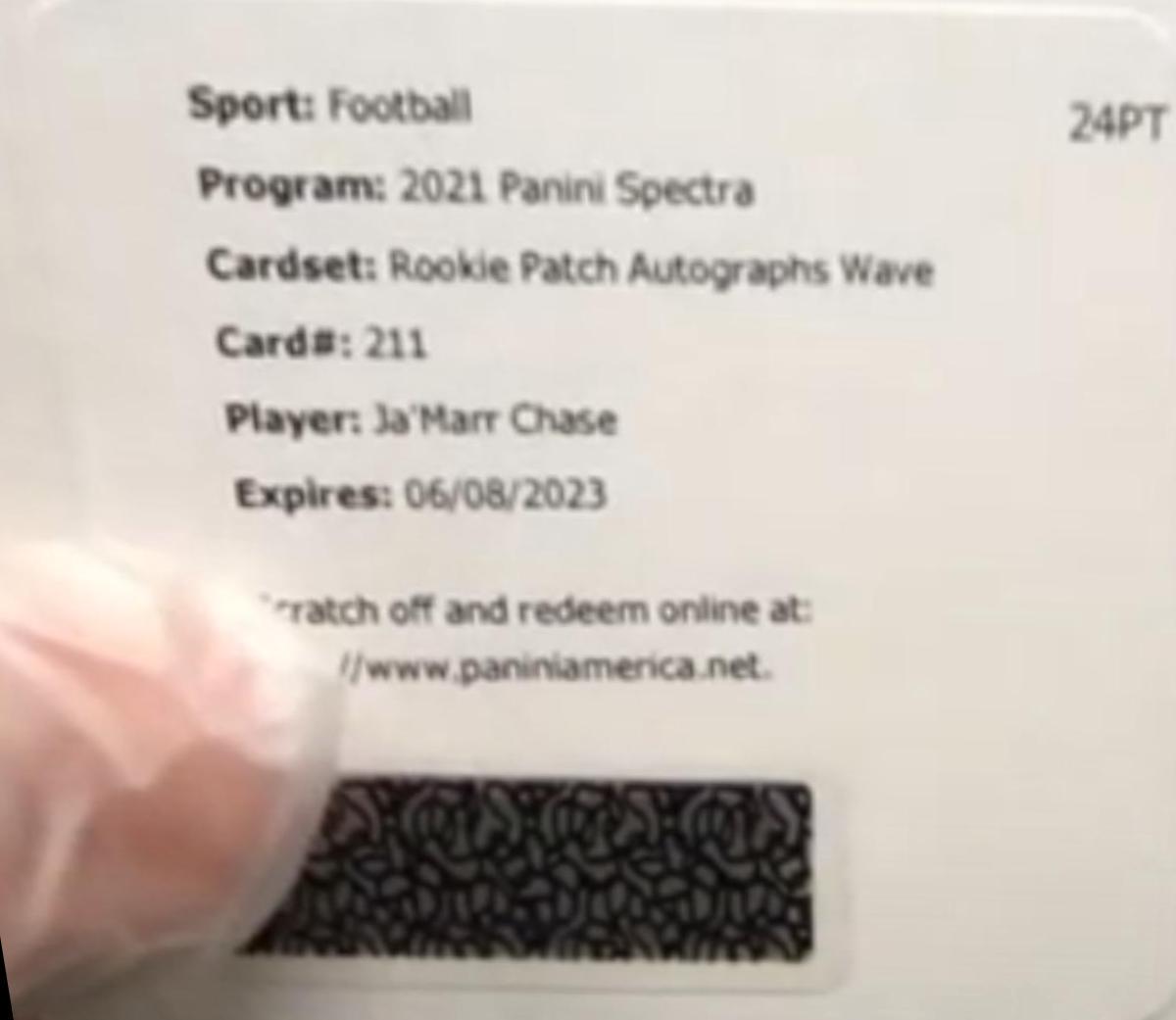 Ja'Marr Chase [Patch Autograph Wave] #211