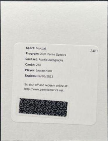 Jaycee Horn [Autograph] #260