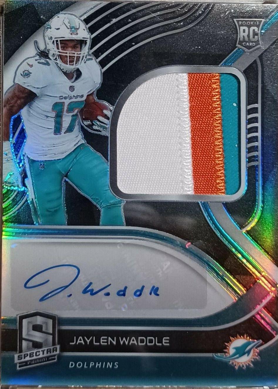 Jaylen Waddle [Patch Autograph Celestial] #212