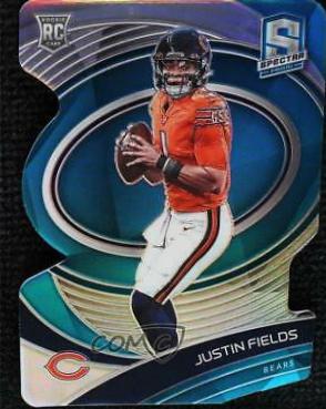Justin Fields [Blue Die Cut] #138