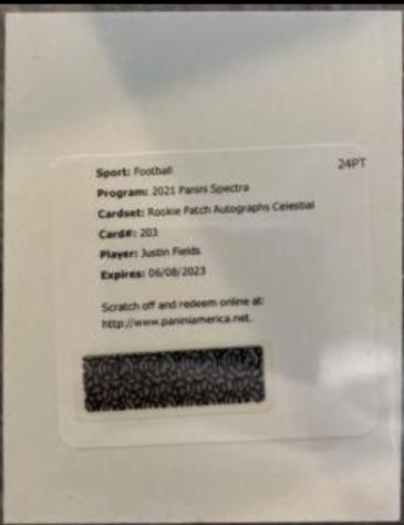 Justin Fields [Patch Autograph Celestial] #203