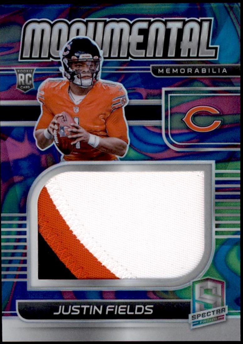 Justin Fields [Patch Autograph Neon Marble] #203