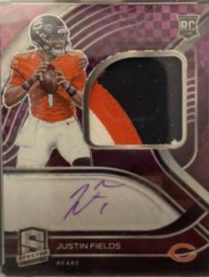 Justin Fields [Patch Autograph Neon Purple] #203
