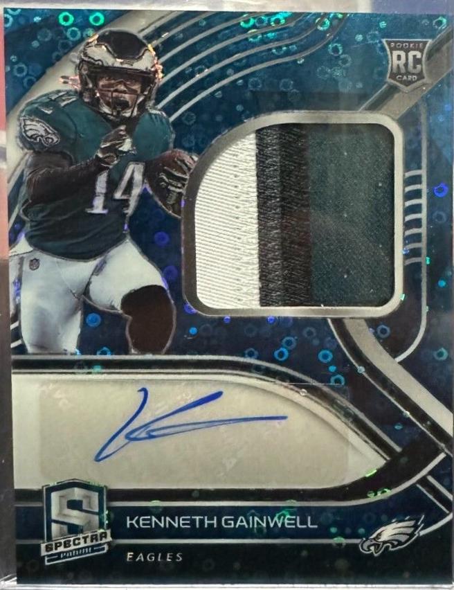 Kenneth Gainwell [Patch Autograph Neon Blue] #217