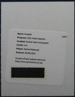 Rashod Bateman [Patch Autograph] #214