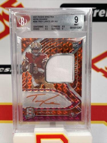 Trey Lance [Patch Autograph Neon Orange] #204