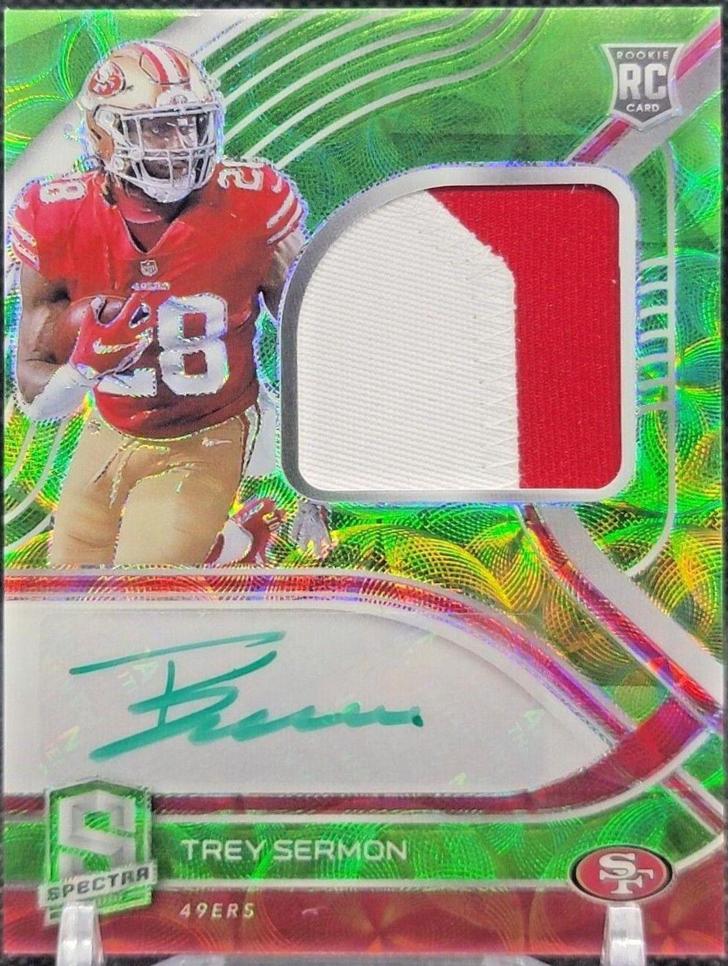 Trey Sermon [Patch Autograph Neon Green] #228